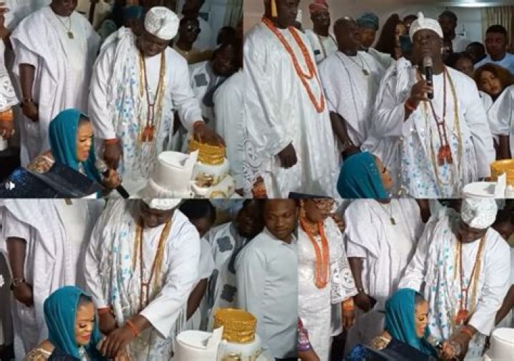 
The Paramount Yoruba Ruler Was Treated To A Surprise Party After His Wedding Party 